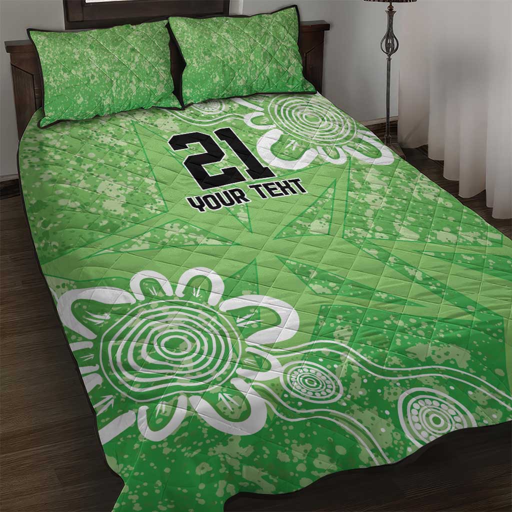 Australian Stars Cricket Custom Quilt Bed Set Minimalism Aboriginal