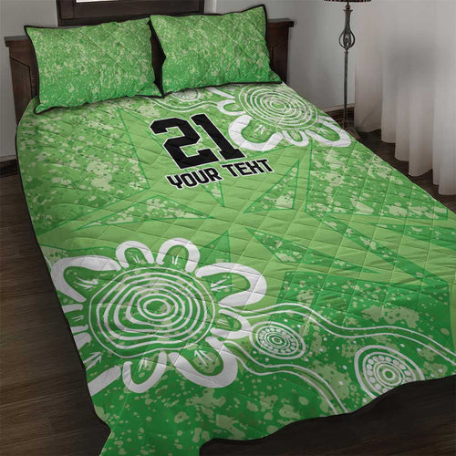 Australian Stars Cricket Custom Quilt Bed Set Minimalism Aboriginal