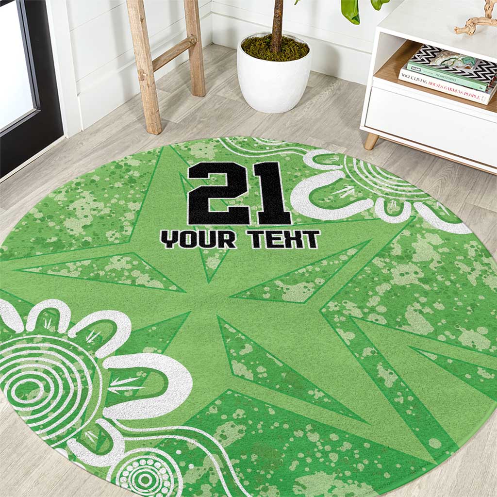 Australian Stars Cricket Custom Round Carpet Minimalism Aboriginal
