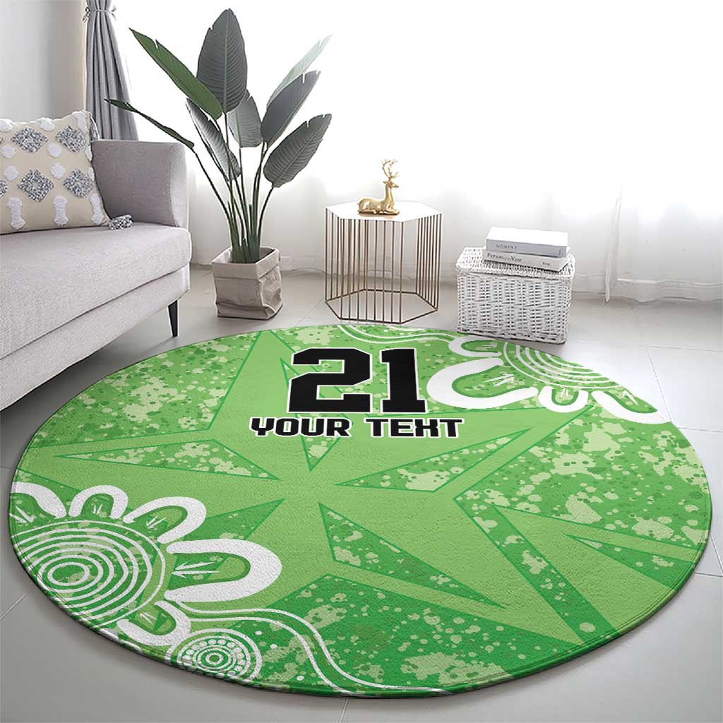 Australian Stars Cricket Custom Round Carpet Minimalism Aboriginal