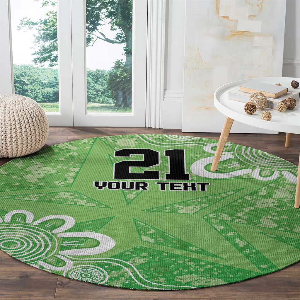 Australian Stars Cricket Custom Round Carpet Minimalism Aboriginal