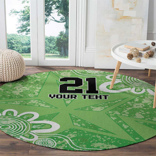 Australian Stars Cricket Custom Round Carpet Minimalism Aboriginal