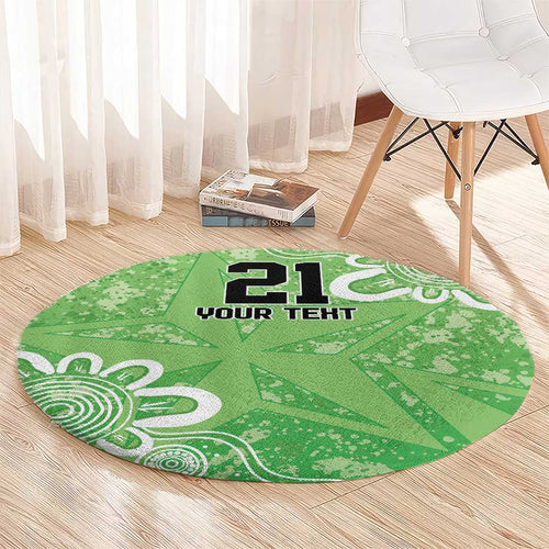 Australian Stars Cricket Custom Round Carpet Minimalism Aboriginal