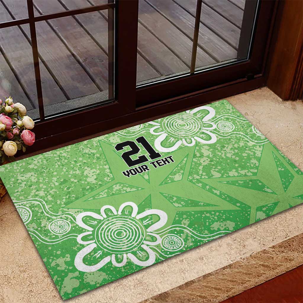 Australian Stars Cricket Custom Rubber Doormat Minimalism Aboriginal