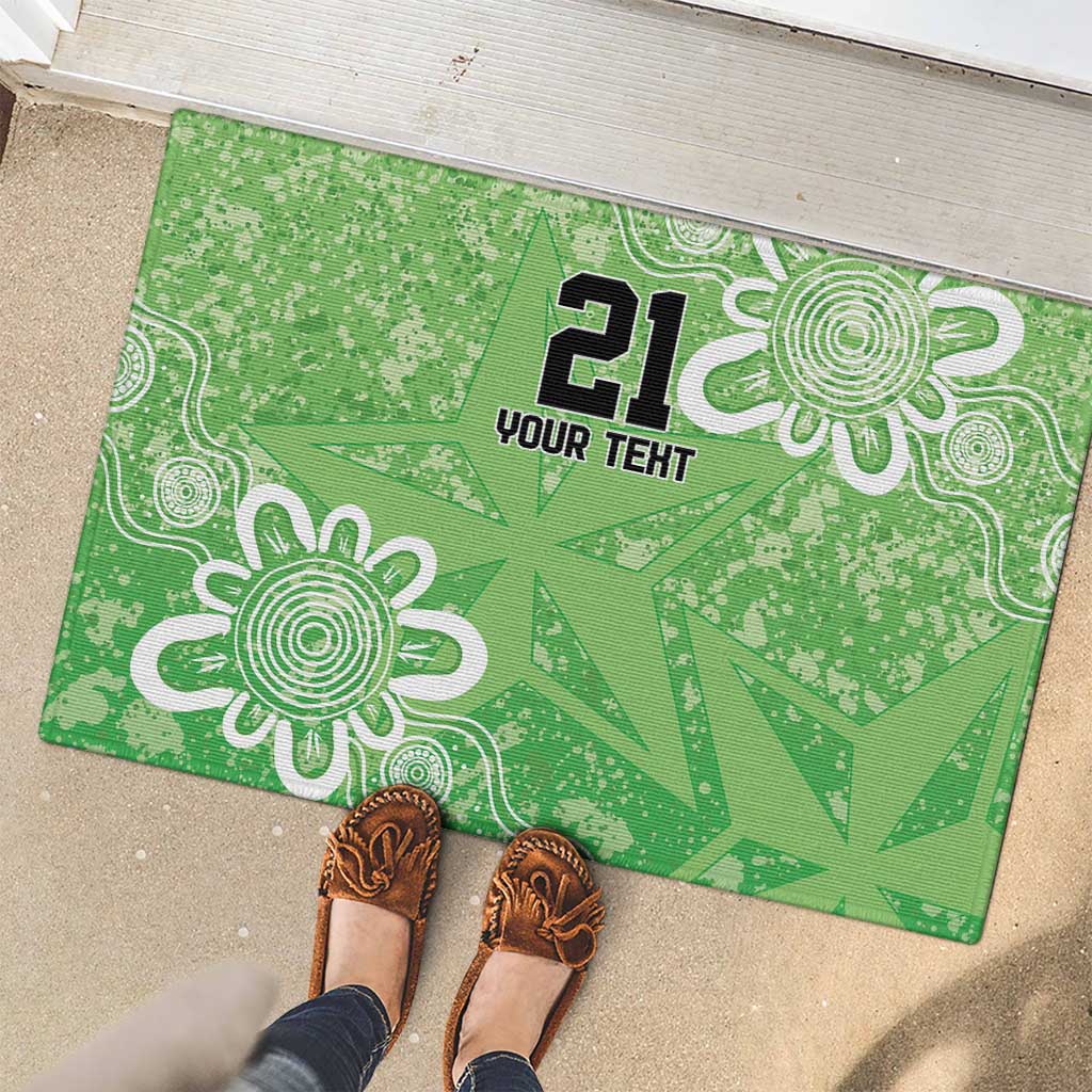 Australian Stars Cricket Custom Rubber Doormat Minimalism Aboriginal