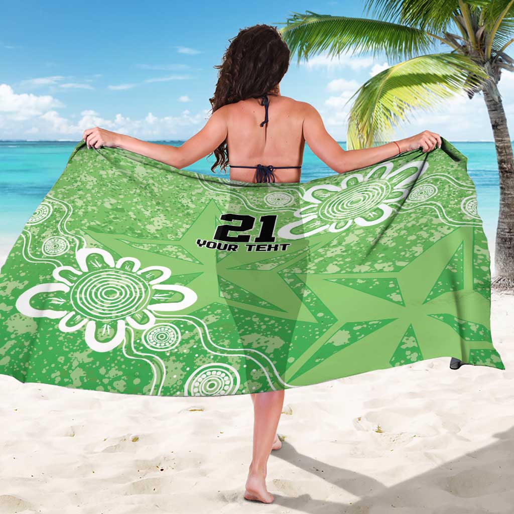Australian Stars Cricket Custom Sarong Minimalism Aboriginal