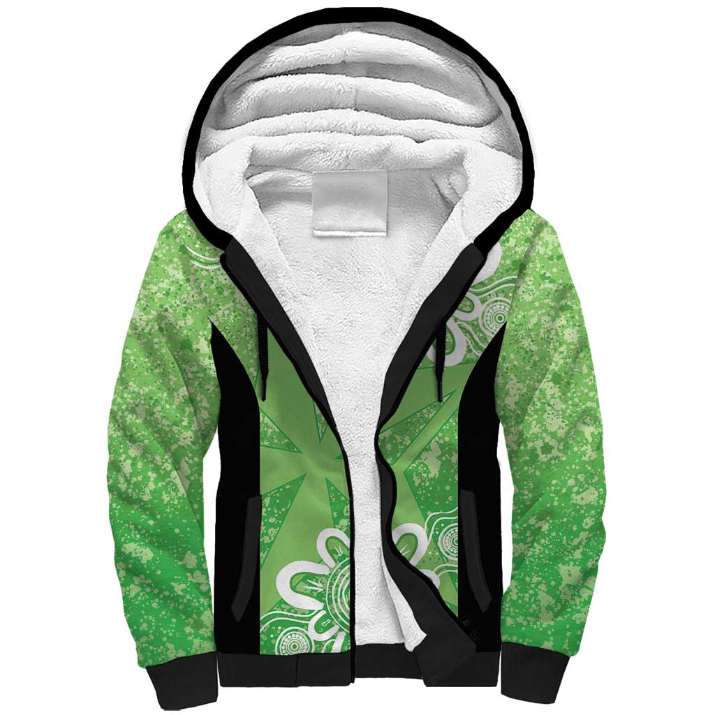 Australian Stars Cricket Custom Sherpa Hoodie Minimalism Aboriginal