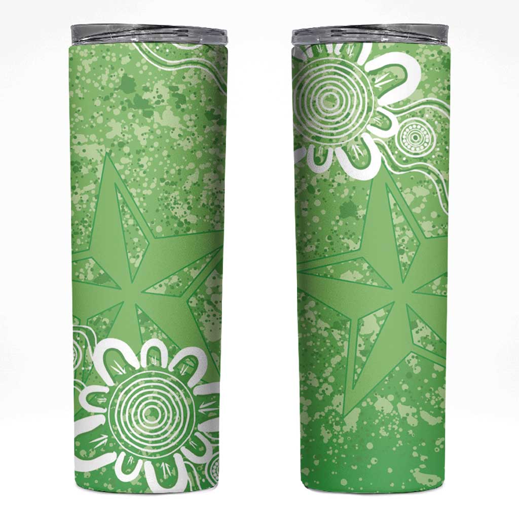 Australian Stars Cricket Custom Skinny Tumbler Minimalism Aboriginal