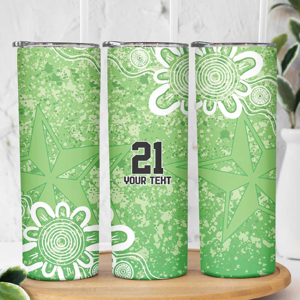 Australian Stars Cricket Custom Skinny Tumbler Minimalism Aboriginal