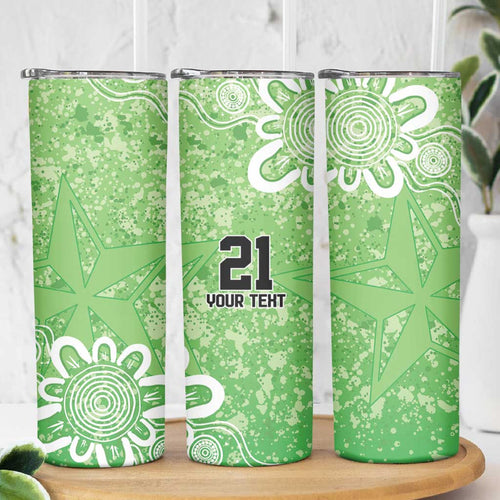 Australian Stars Cricket Custom Skinny Tumbler Minimalism Aboriginal