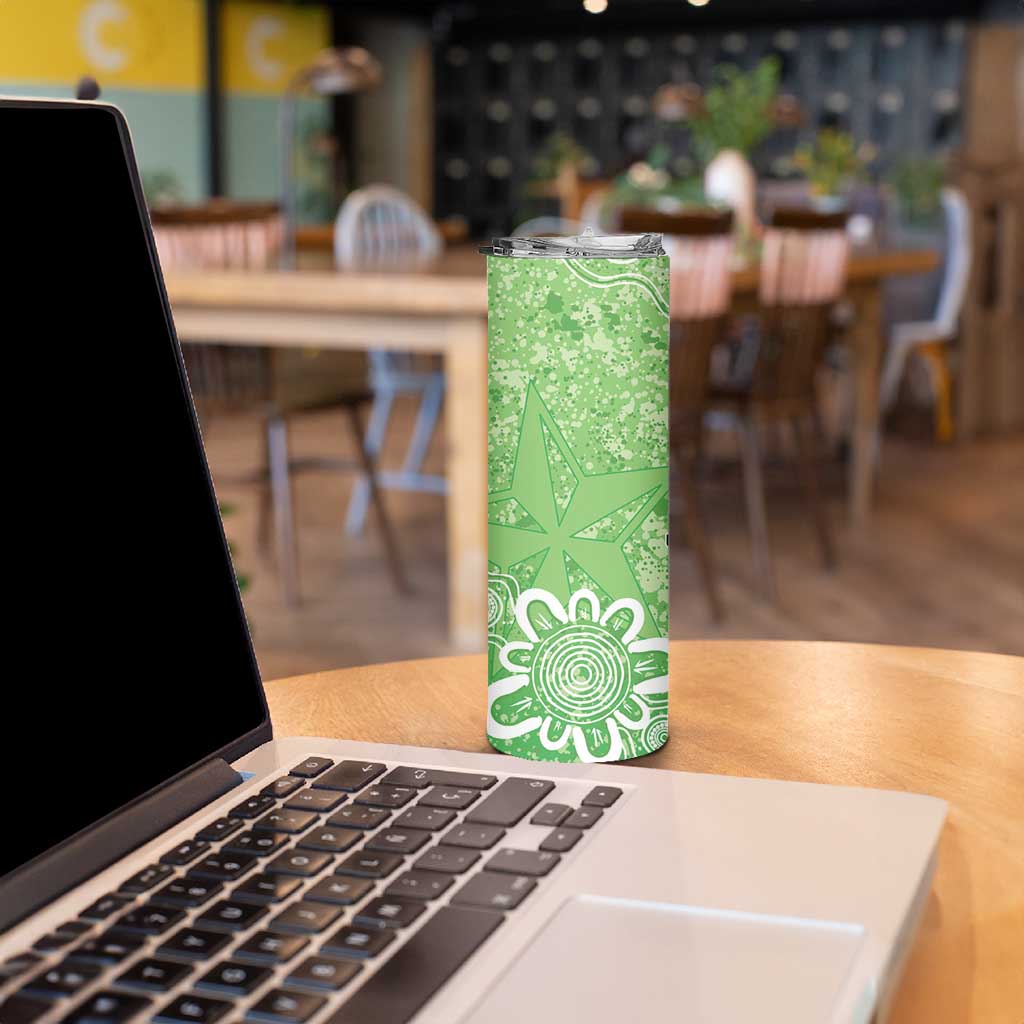 Australian Stars Cricket Custom Skinny Tumbler Minimalism Aboriginal