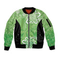 Australian Stars Cricket Custom Sleeve Zip Bomber Jacket Minimalism Aboriginal