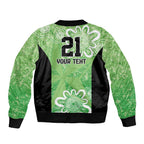 Australian Stars Cricket Custom Sleeve Zip Bomber Jacket Minimalism Aboriginal
