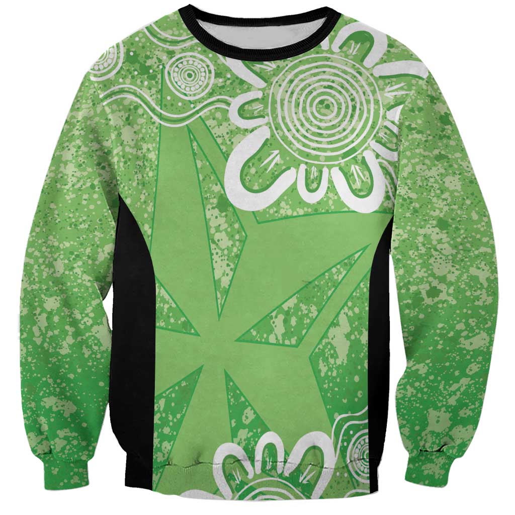 Australian Stars Cricket Custom Sweatshirt Minimalism Aboriginal