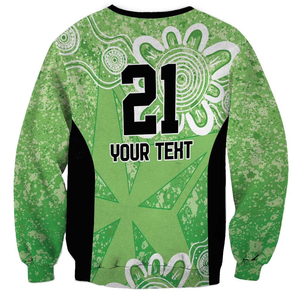 Australian Stars Cricket Custom Sweatshirt Minimalism Aboriginal