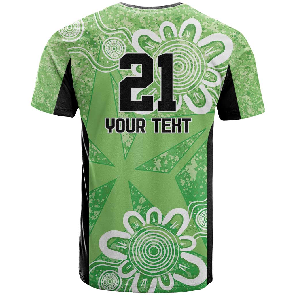 Australian Stars Cricket Custom T Shirt Minimalism Aboriginal