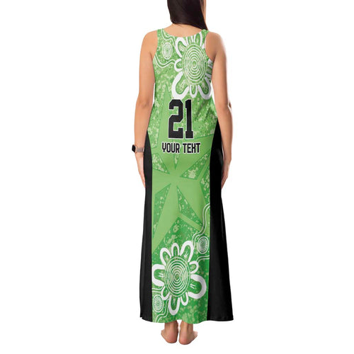 Australian Stars Cricket Custom Tank Maxi Dress Minimalism Aboriginal
