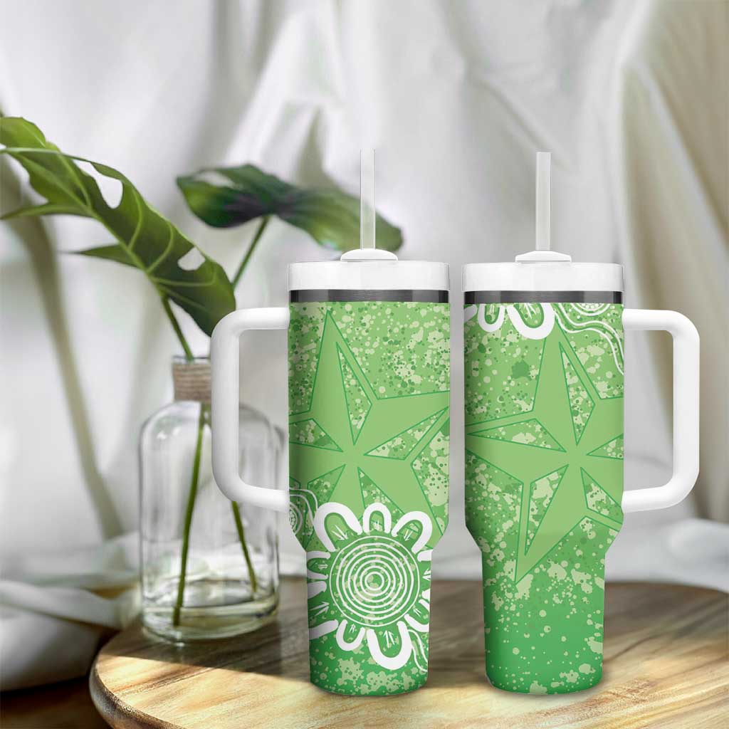 Australian Stars Cricket Custom Tumbler With Handle Minimalism Aboriginal