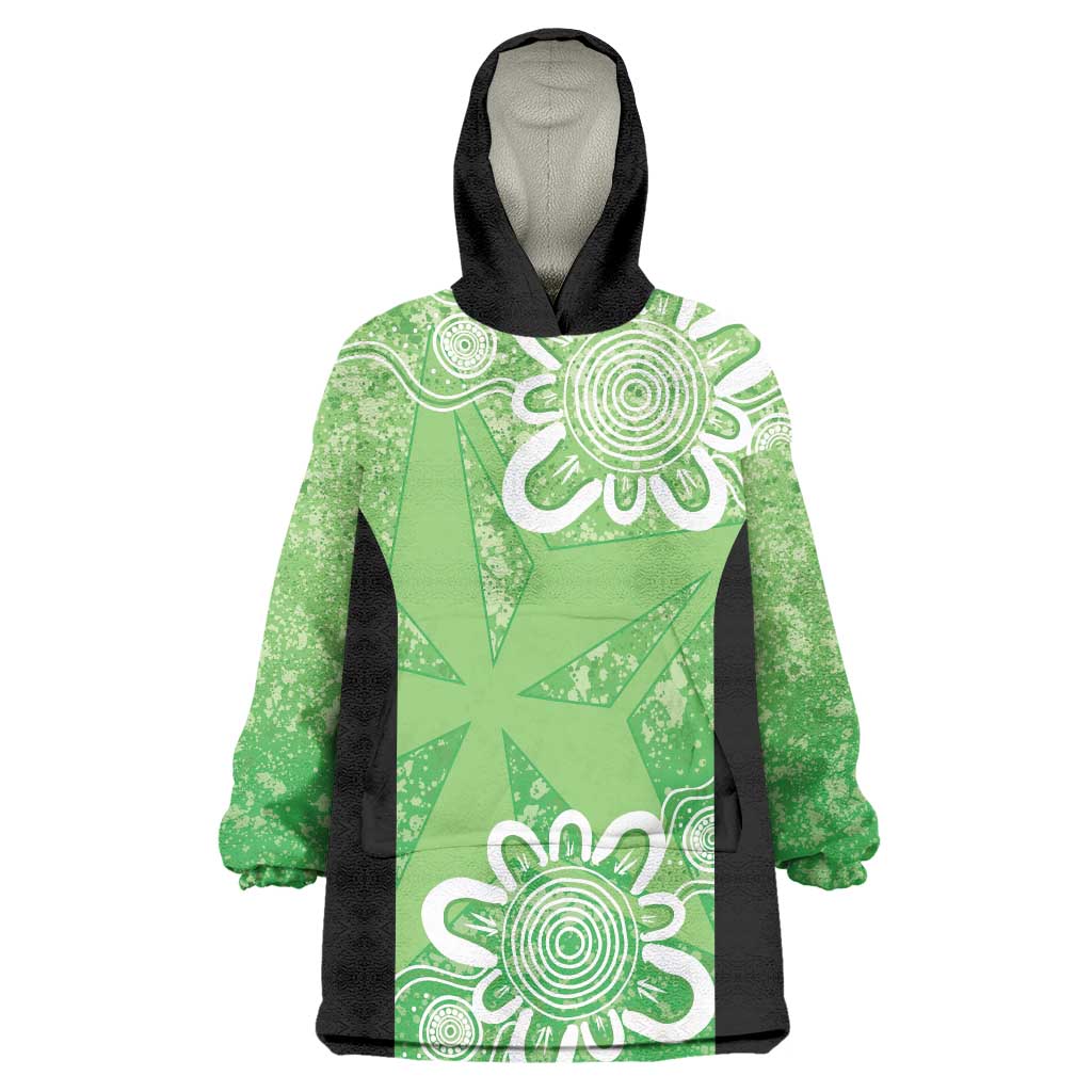 Australian Stars Cricket Custom Wearable Blanket Hoodie Minimalism Aboriginal