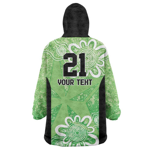 Australian Stars Cricket Custom Wearable Blanket Hoodie Minimalism Aboriginal