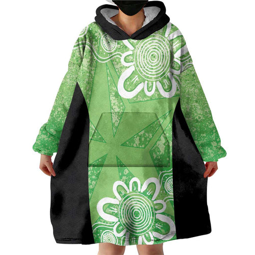 Australian Stars Cricket Custom Wearable Blanket Hoodie Minimalism Aboriginal