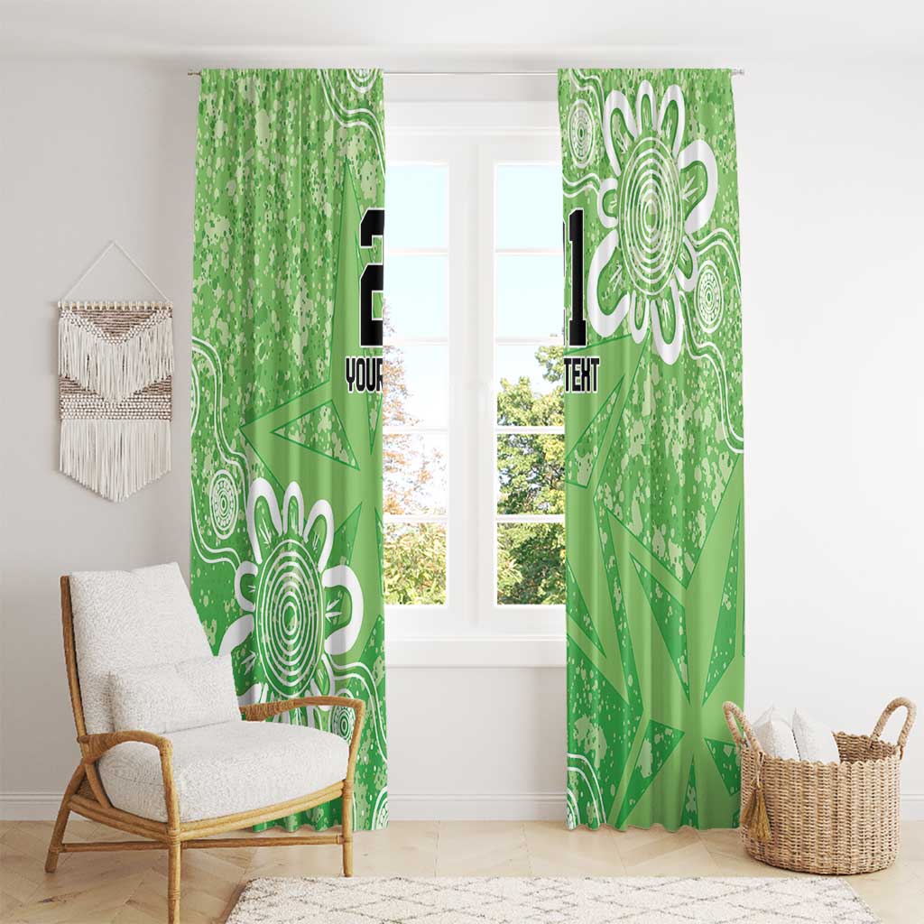 Australian Stars Cricket Custom Window Curtain Minimalism Aboriginal