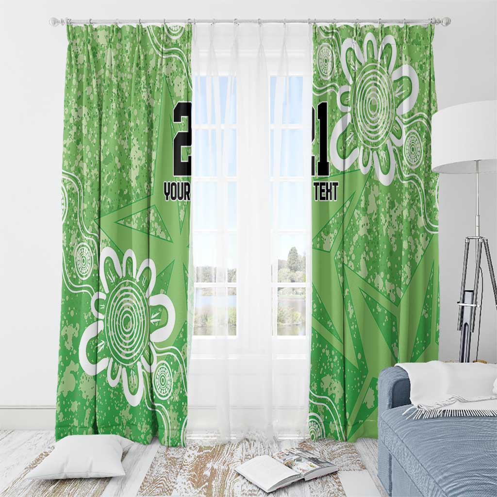 Australian Stars Cricket Custom Window Curtain Minimalism Aboriginal