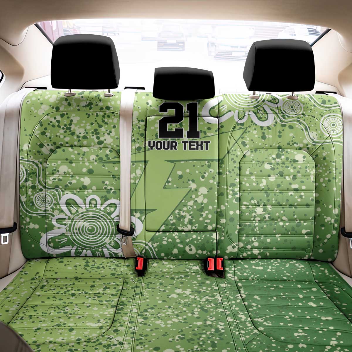 Australian Thunder Cricket Custom Back Car Seat Cover Minimalism Aboriginal