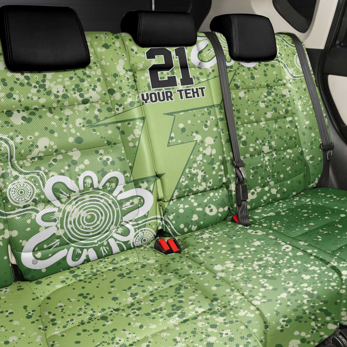 Australian Thunder Cricket Custom Back Car Seat Cover Minimalism Aboriginal