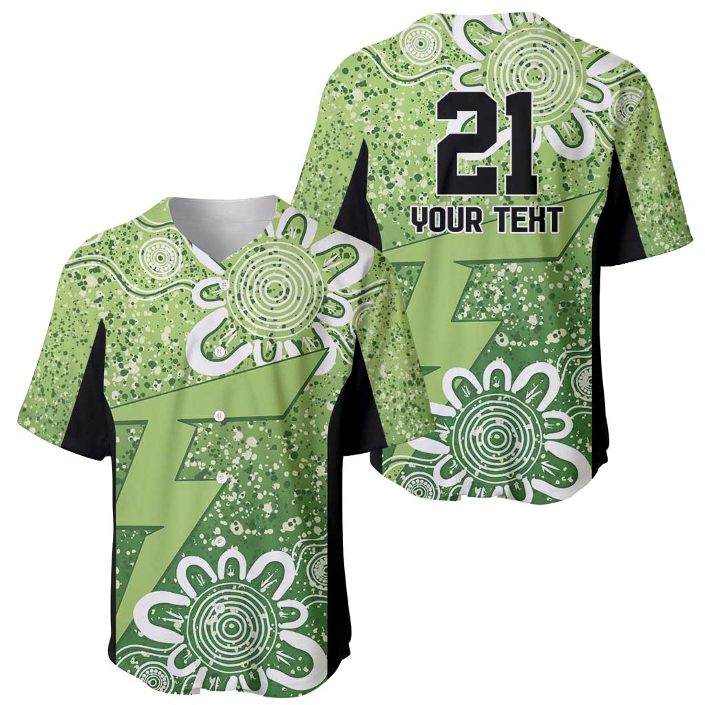 Australian Thunder Cricket Custom Baseball Jersey Minimalism Aboriginal