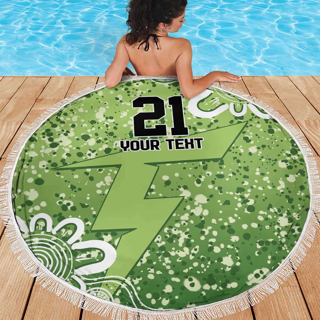 Australian Thunder Cricket Custom Beach Blanket Minimalism Aboriginal
