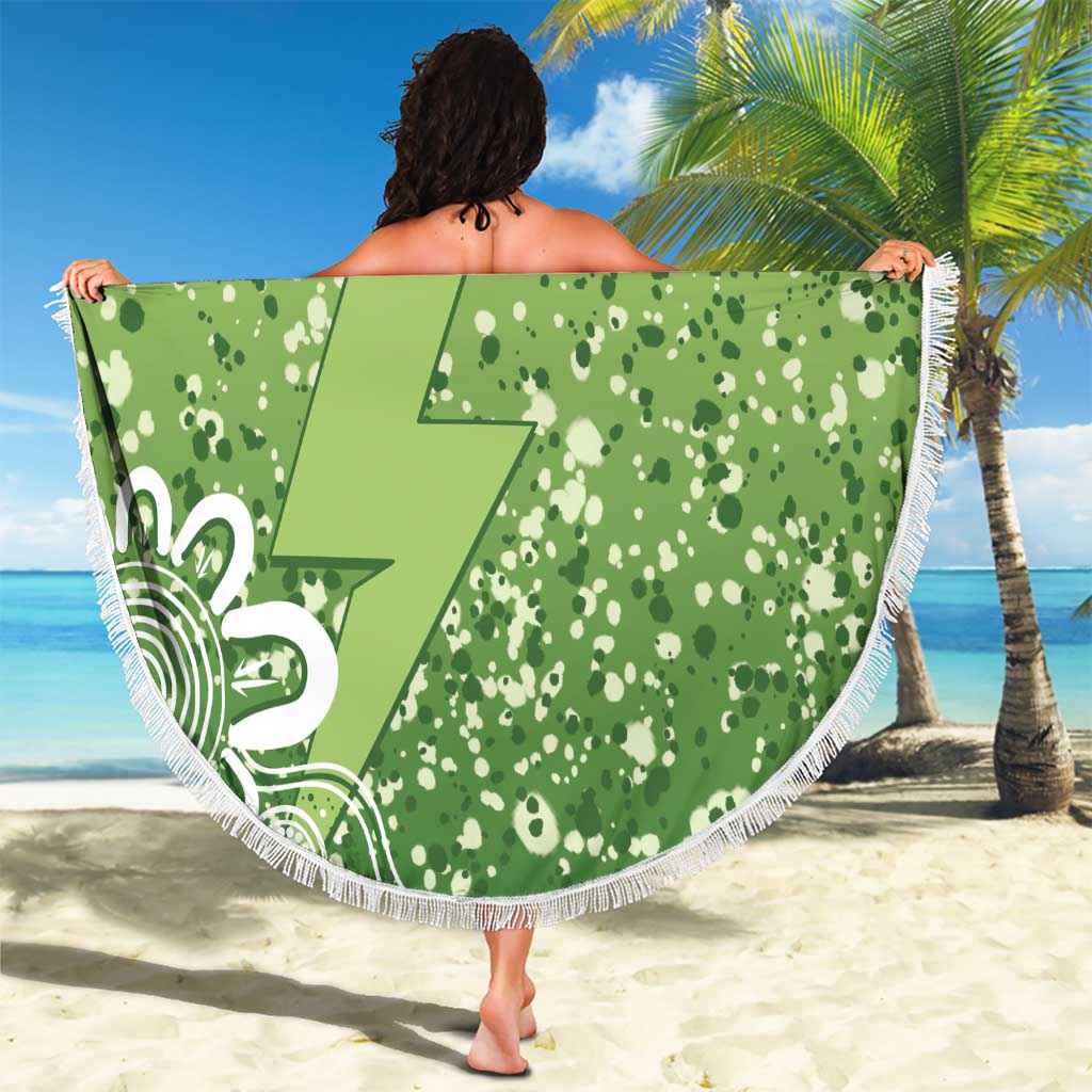 Australian Thunder Cricket Custom Beach Blanket Minimalism Aboriginal