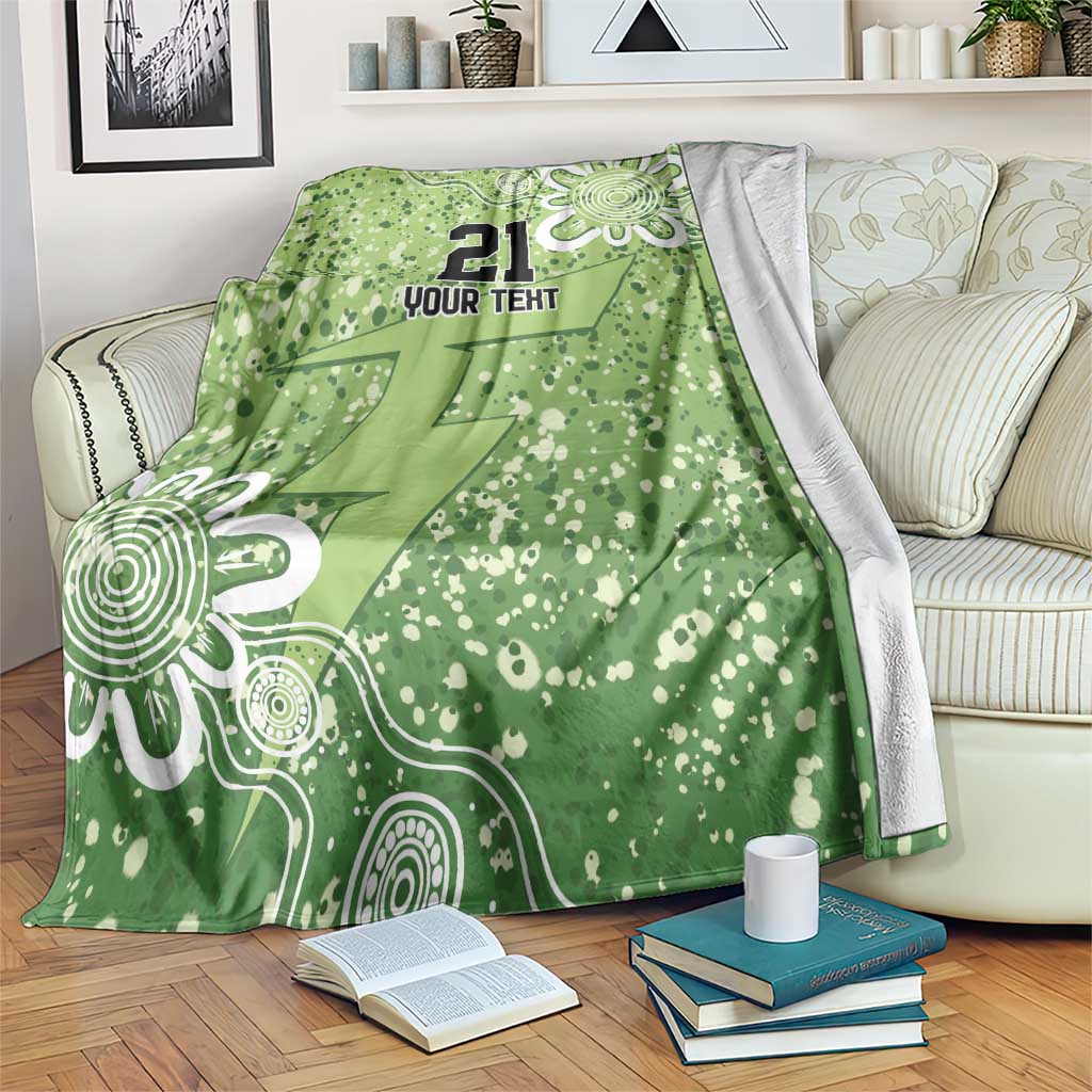 Australian Thunder Cricket Custom Blanket Minimalism Aboriginal