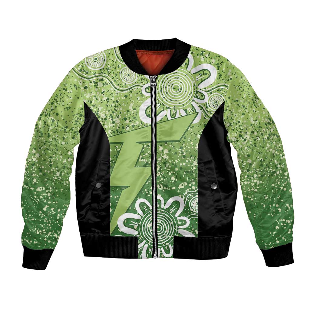 Australian Thunder Cricket Custom Bomber Jacket Minimalism Aboriginal