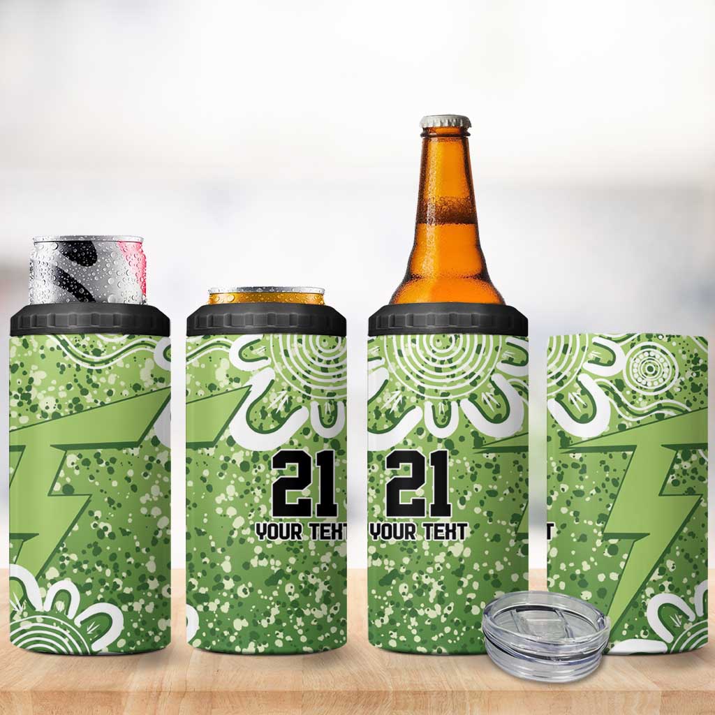 Australian Thunder Cricket Custom 4 in 1 Can Cooler Tumbler Minimalism Aboriginal