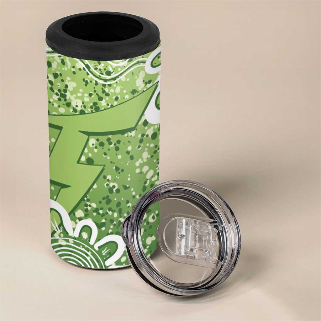Australian Thunder Cricket Custom 4 in 1 Can Cooler Tumbler Minimalism Aboriginal