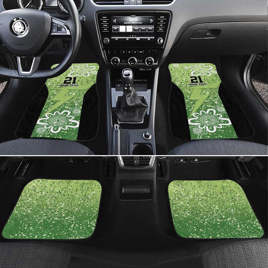 Australian Thunder Cricket Custom Car Mats Minimalism Aboriginal
