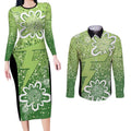 Australian Thunder Cricket Custom Couples Matching Long Sleeve Bodycon Dress and Long Sleeve Button Shirt Minimalism Aboriginal