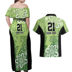 Australian Thunder Cricket Custom Couples Matching Off Shoulder Maxi Dress and Hawaiian Shirt Minimalism Aboriginal