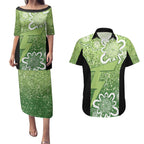Australian Thunder Cricket Custom Couples Matching Puletasi and Hawaiian Shirt Minimalism Aboriginal