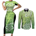 Australian Thunder Cricket Custom Couples Matching Short Sleeve Bodycon Dress and Long Sleeve Button Shirt Minimalism Aboriginal
