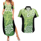 Australian Thunder Cricket Custom Couples Matching Summer Maxi Dress and Hawaiian Shirt Minimalism Aboriginal