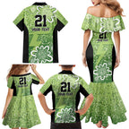 Australian Thunder Cricket Custom Family Matching Mermaid Dress and Hawaiian Shirt Minimalism Aboriginal