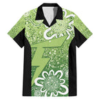 Australian Thunder Cricket Custom Family Matching Mermaid Dress and Hawaiian Shirt Minimalism Aboriginal