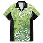 Australian Thunder Cricket Custom Family Matching Short Sleeve Bodycon Dress and Hawaiian Shirt Minimalism Aboriginal