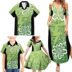 Australian Thunder Cricket Custom Family Matching Summer Maxi Dress and Hawaiian Shirt Minimalism Aboriginal