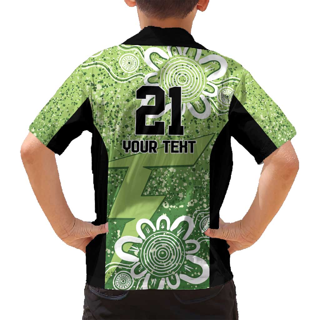 Australian Thunder Cricket Custom Family Matching Summer Maxi Dress and Hawaiian Shirt Minimalism Aboriginal
