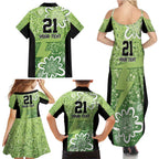 Australian Thunder Cricket Custom Family Matching Summer Maxi Dress and Hawaiian Shirt Minimalism Aboriginal