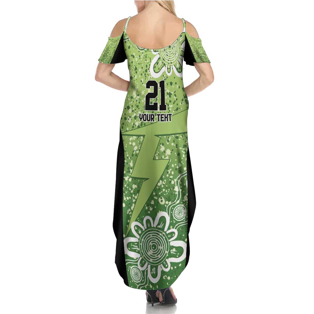 Australian Thunder Cricket Custom Family Matching Summer Maxi Dress and Hawaiian Shirt Minimalism Aboriginal
