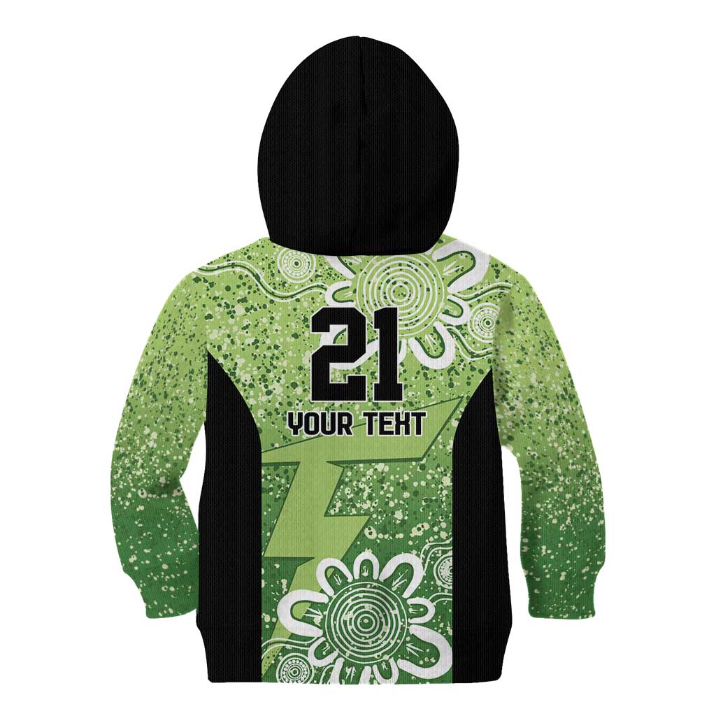 Australian Thunder Cricket Custom Kid Hoodie Minimalism Aboriginal